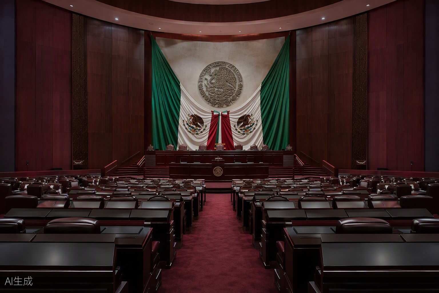 Interior de una cámara legislativa mexicana, símbolo de la vida política e institucional del país